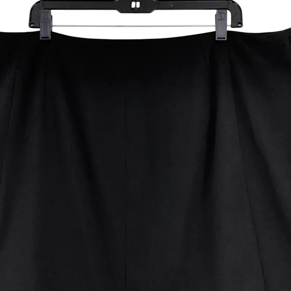 MM Lafleur Women Plus Size +3 US 24 Skirt Pencil Straight Stretch Side Zip Black
